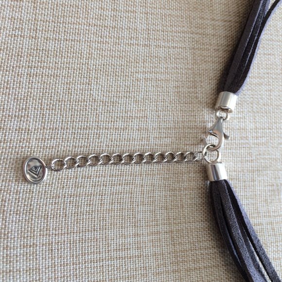 SILPADA LUXE LAYERS STERLING TRIPLE GREY/BLACK SUEDE COMPLIMENTS GALORE … - Picture 4 of 5